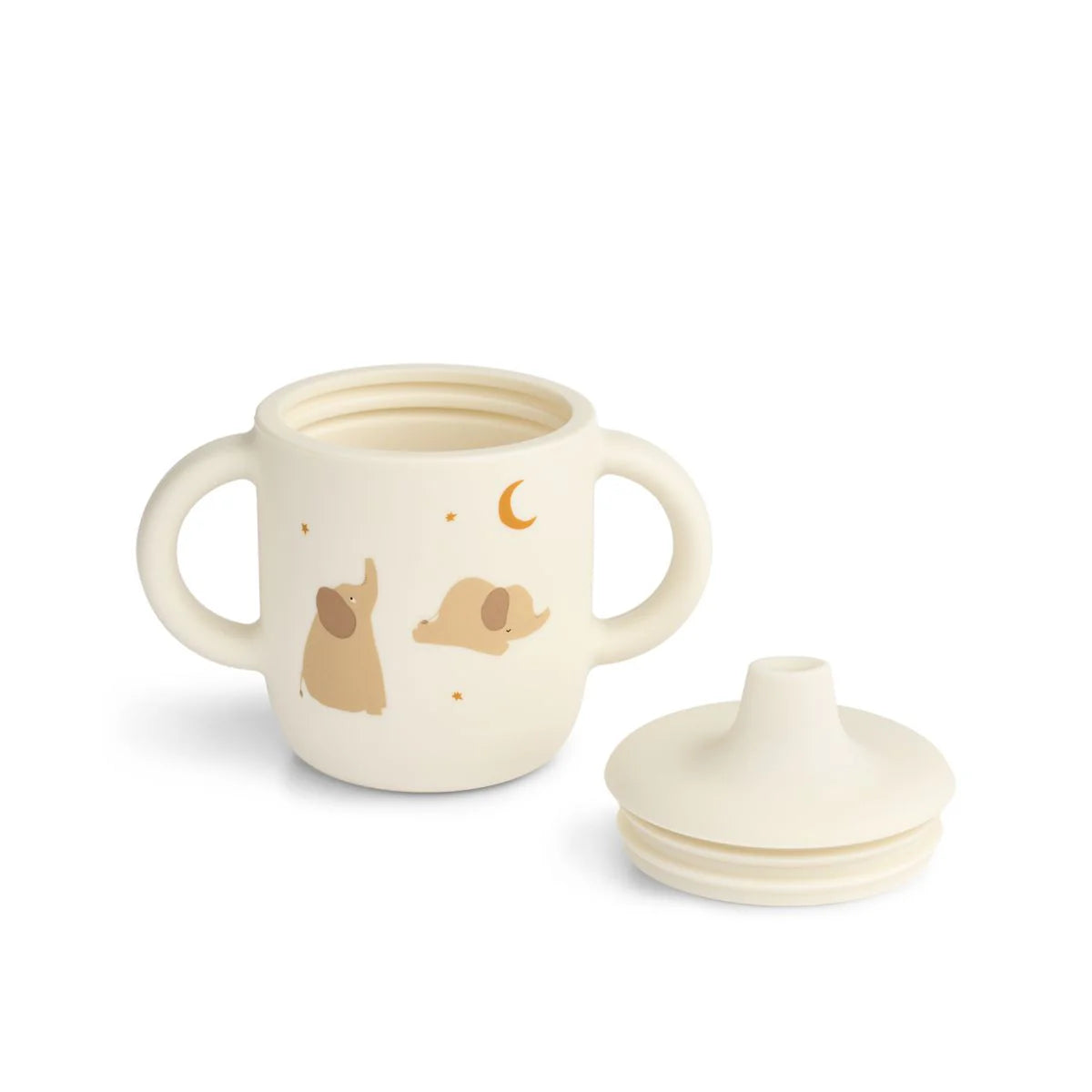 Vaso silicona Neil Sippy Cup Liewood - Elephant / Creme de la creme