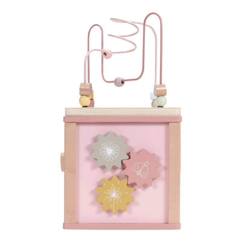 Cubo actividades Flower rosa Little Dutch