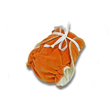Cargar imagen en el visor de la galería, Pañal ajustado recién nacido (S) de velur/bambú Kokosi naranja
