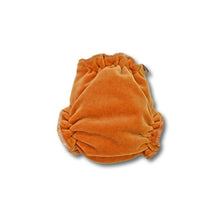 Cargar imagen en el visor de la galería, Pañal ajustado recién nacido (S) de velur/bambú Kokosi naranja
