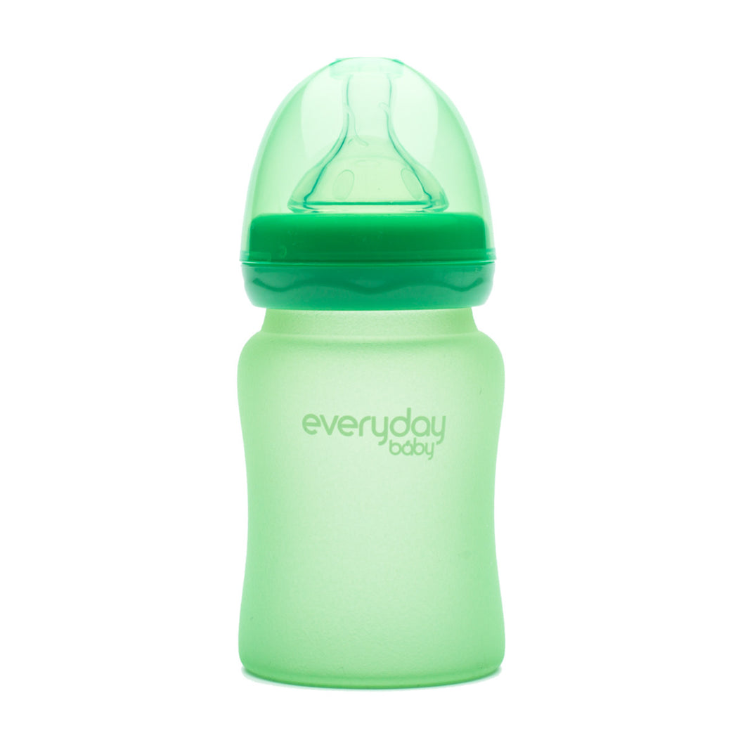 Biberón de cristal 150ml verde Everyday Baby