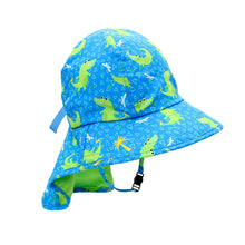Cargar imagen en el visor de la galería, Gorrito de playa con protección Upf50+ Cocodrilo Zoocchini
