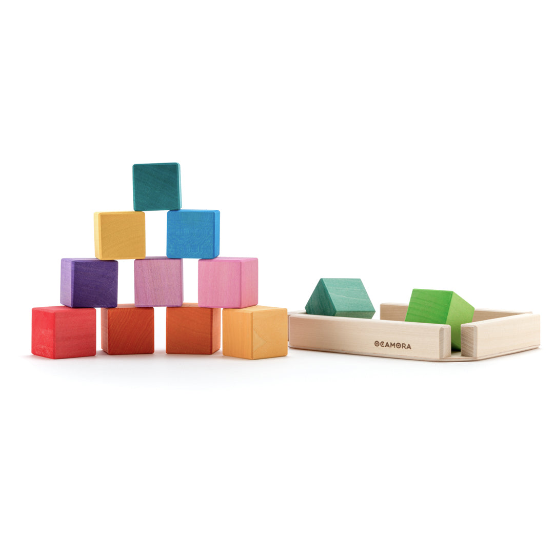 Cubos de madera color Ocamora