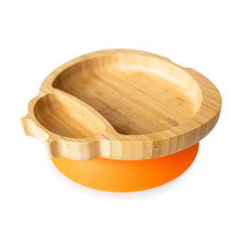 Cargar imagen en el visor de la galería, Plato de bambú con ventosa Eco Rascals ladybird naranja
