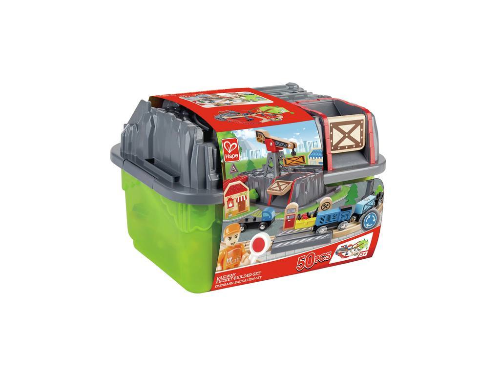 Juego de Bloques de Construcción Tren Urbano Hape -50 piezas-