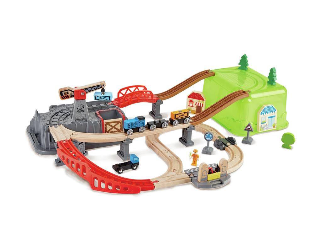 Juego de Bloques de Construcción Tren Urbano Hape -50 piezas-