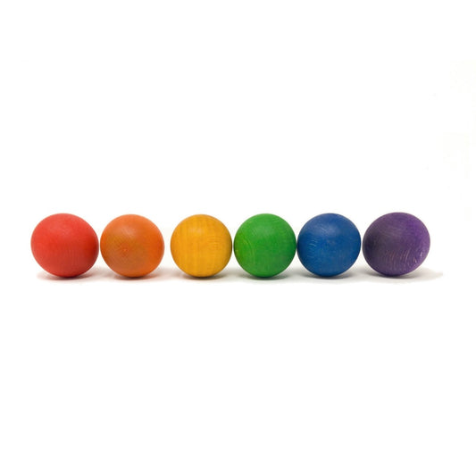 Bolas madera colores x6 Grapat
