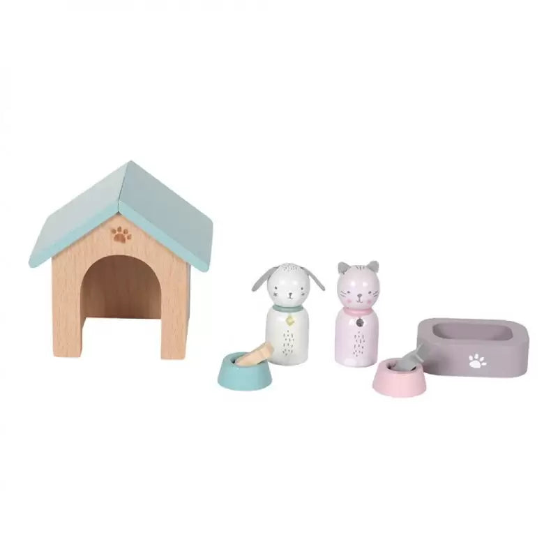 Set de mascotas para casa de muñeca Little Dutch