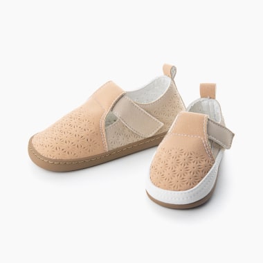 Sandalias troqueladas Baby Lobitos - Cream