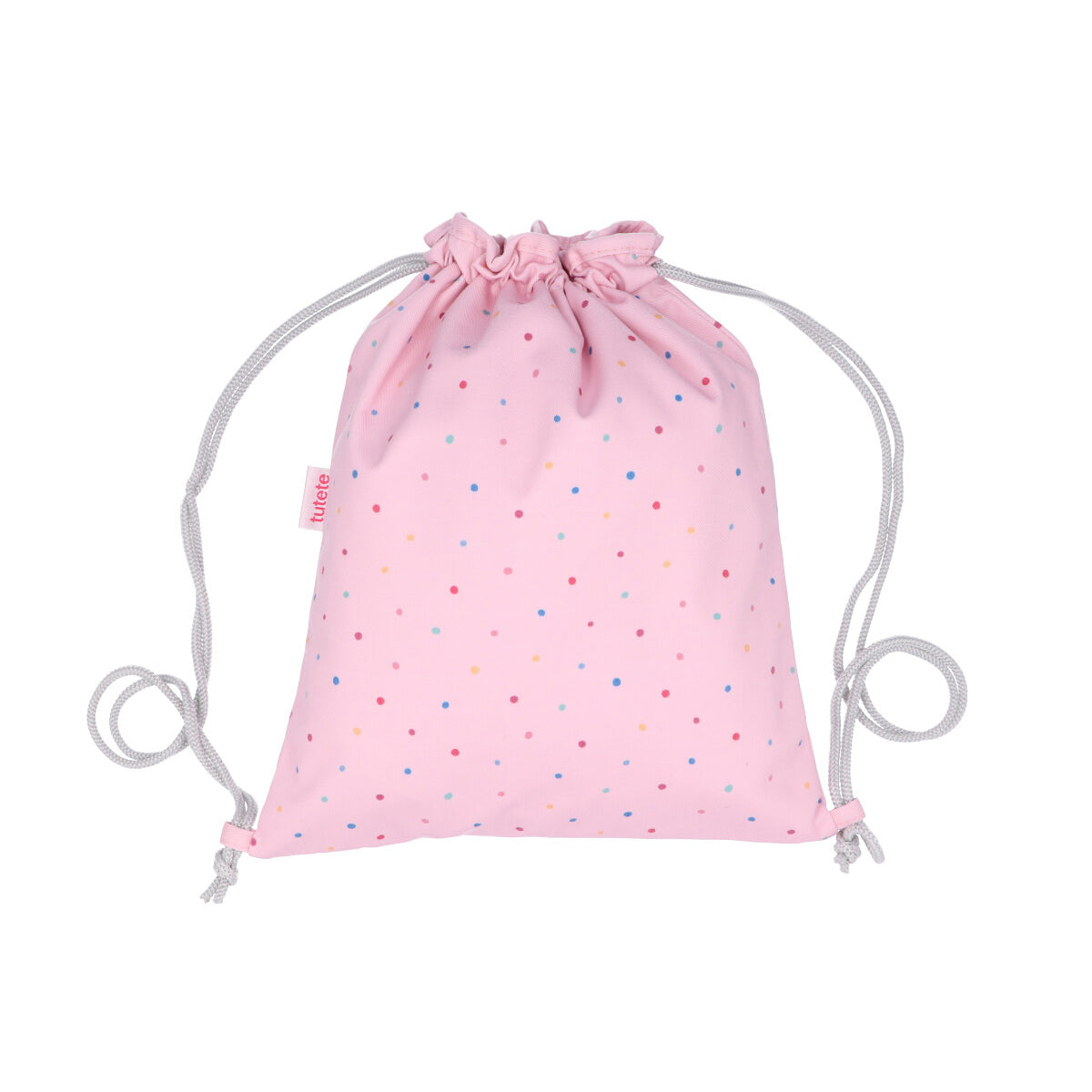 Mochila saco de tela Tutete Dots Pink