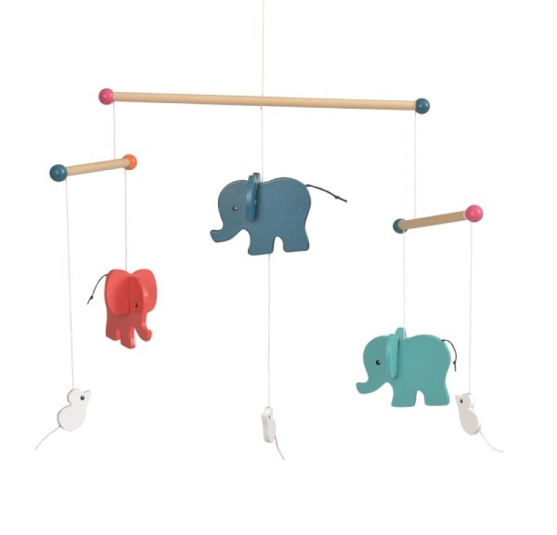 Móvil decorativo de madera Elefantes Egmont Toys