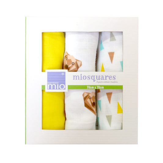 Pack de 3 gasas 70x70cm Bambino Mio