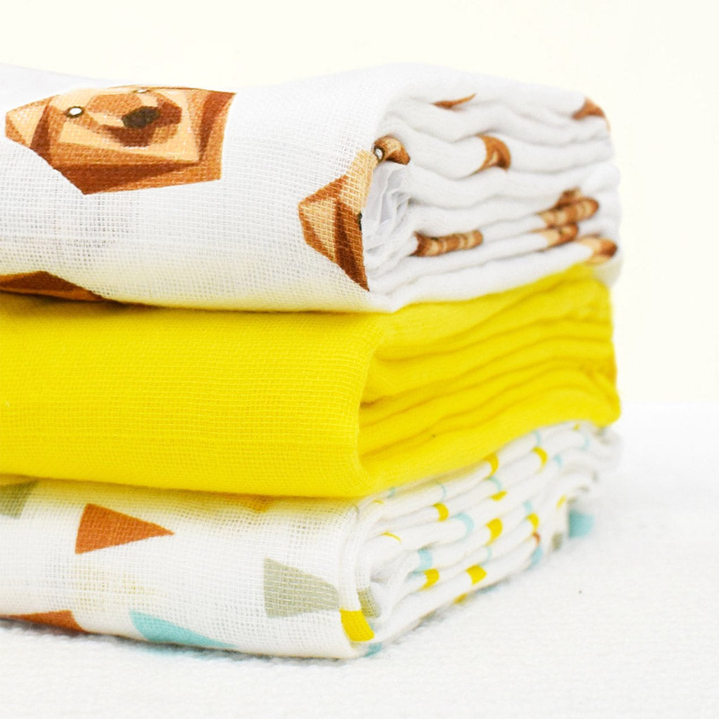 Pack de 3 gasas 70x70cm Bambino Mio