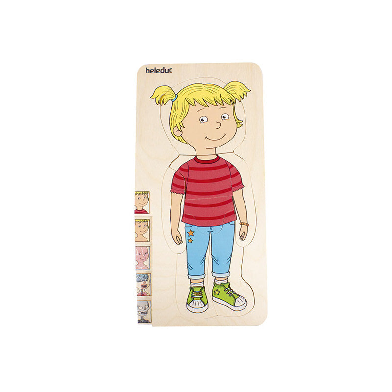 Puzzle 5 en 1 anatomía femenina Beleduc