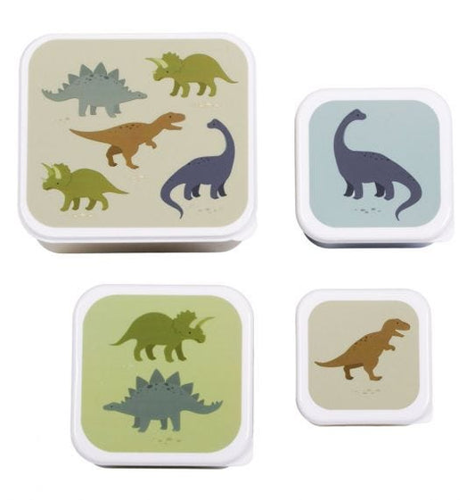Set cajas almuerzo A Little Lovely Company Dinosaurio