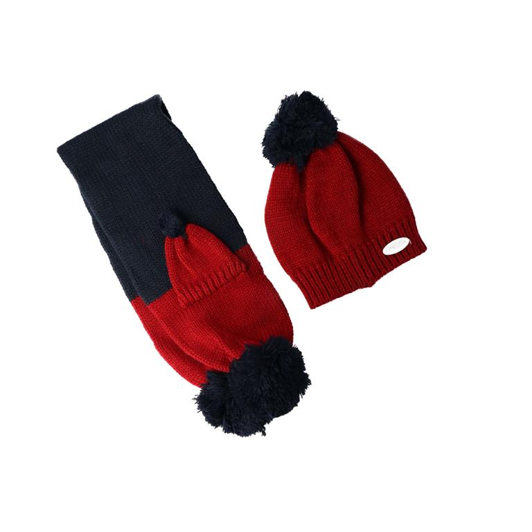 Set gorro y cuello bicolor 6-12 meses