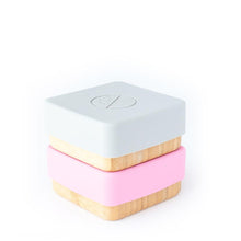 Cargar imagen en el visor de la galería, Cajitas snack de bambú Eco Rascals 2 unidades gris/rosa
