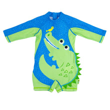 Cargar imagen en el visor de la galería, Bañador Suit bebé UPF 50 Cocodrilo Zoocchini
