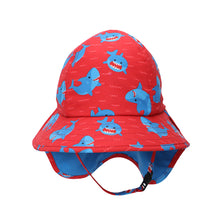 Cargar imagen en el visor de la galería, Gorrito de playa con protección Upf50+ Tiburón Azul Zoocchini
