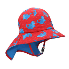 Cargar imagen en el visor de la galería, Gorrito de playa con protección Upf50+ Tiburón Azul Zoocchini
