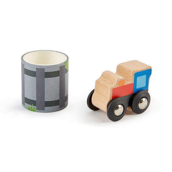 Tren de madera + carretera Hape