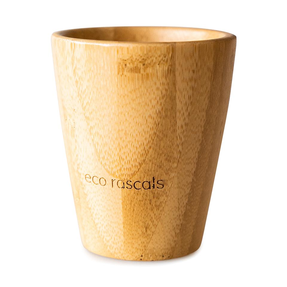 Vaso de bambú 190ml con tapa Eco Rascals Naranja