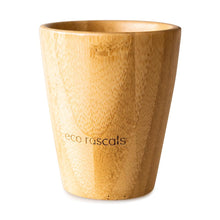 Cargar imagen en el visor de la galería, Vaso de bambú 190ml con tapa Eco Rascals Naranja

